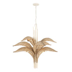 Century Palm 9 Light 3-Tier Chandelier - Country White