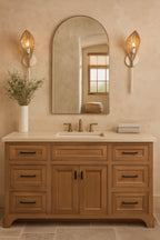 Century Palm 1 Light Sconce - Country White