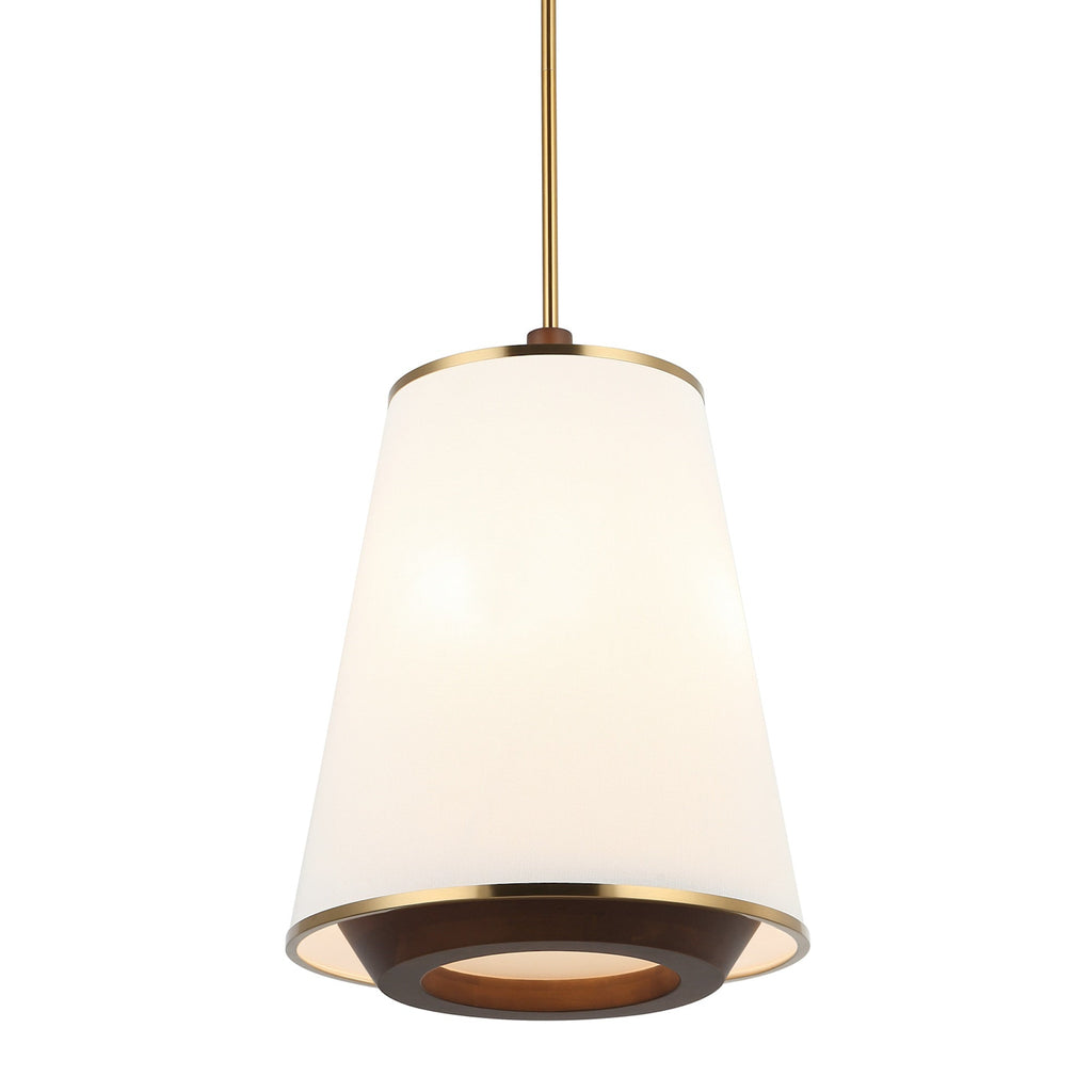 Desert Flyer 3 Light Foyer - Satin Brass/Medium Walnut