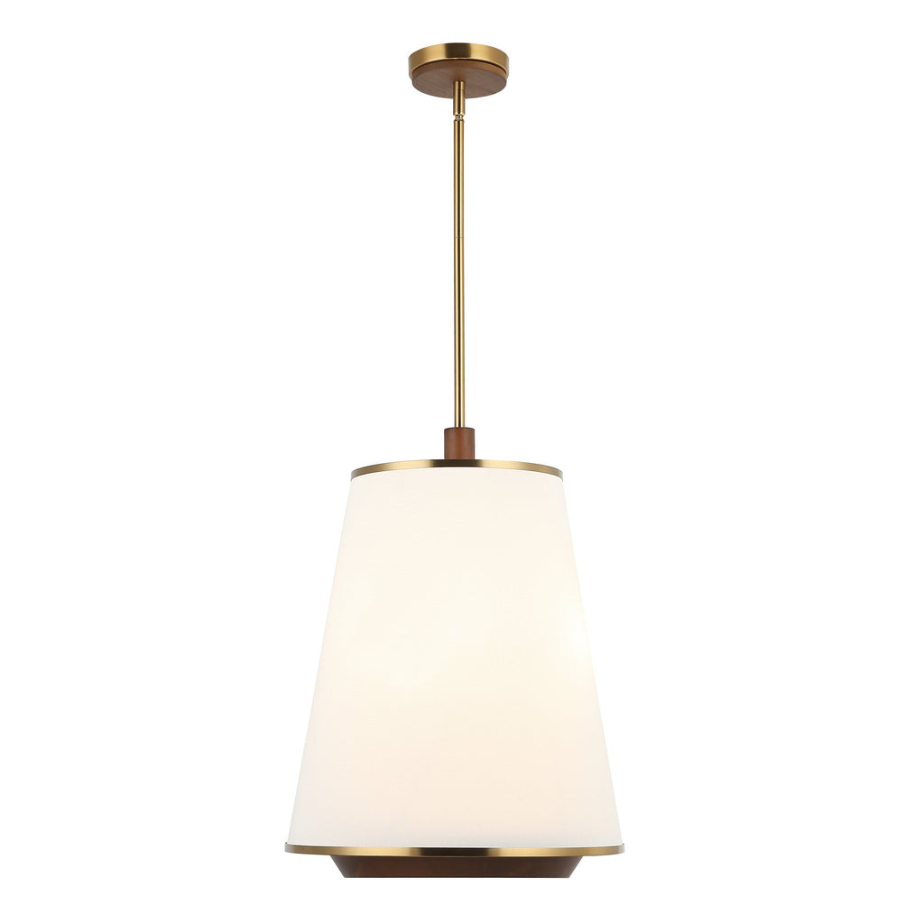 Desert Flyer 3 Light Foyer - Satin Brass/Medium Walnut