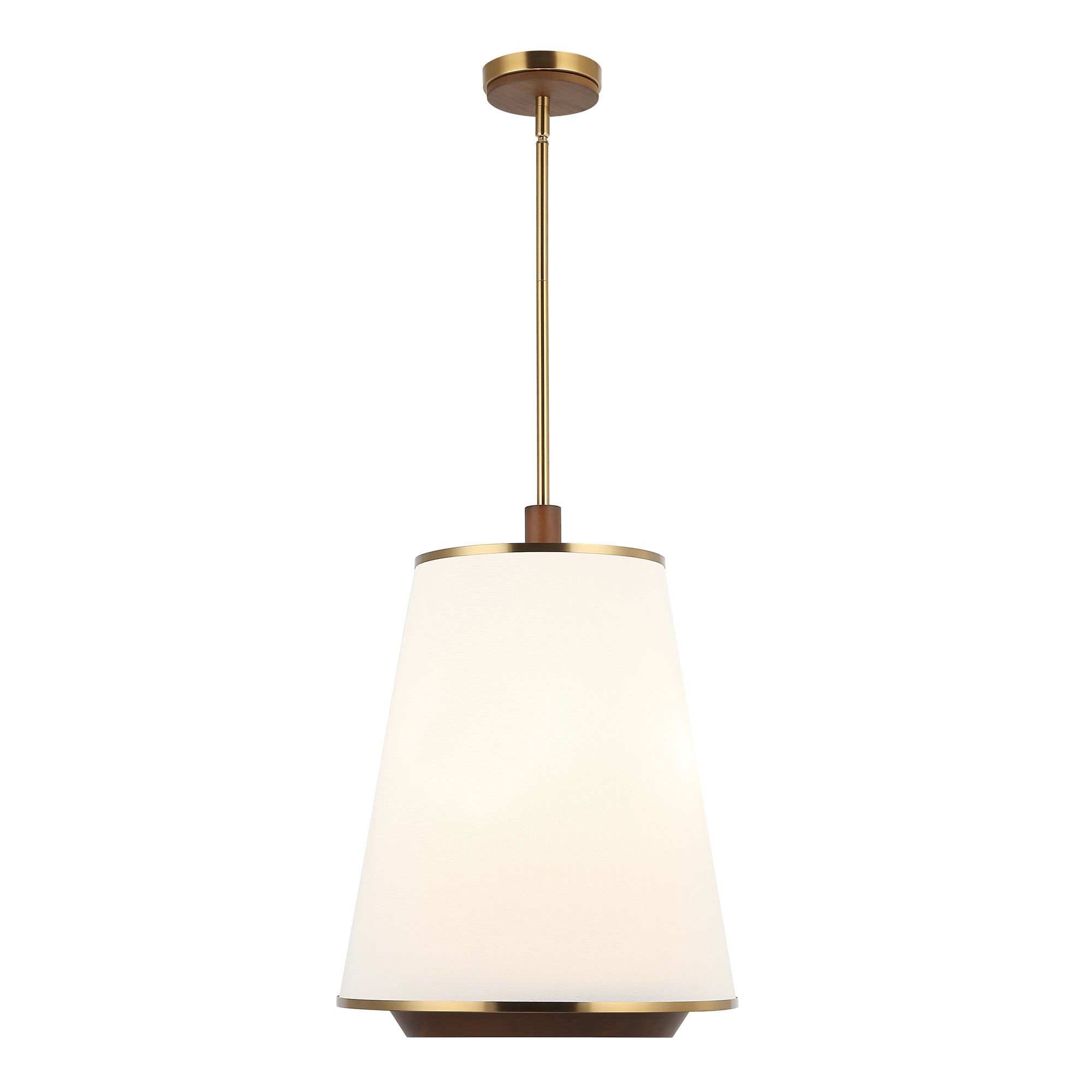 Desert Flyer 3 Light Foyer - Satin Brass/Medium Walnut
