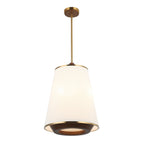 Desert Flyer 3 Light Foyer - Satin Brass/Medium Walnut
