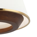 Desert Flyer 3 Light Foyer - Satin Brass/Medium Walnut