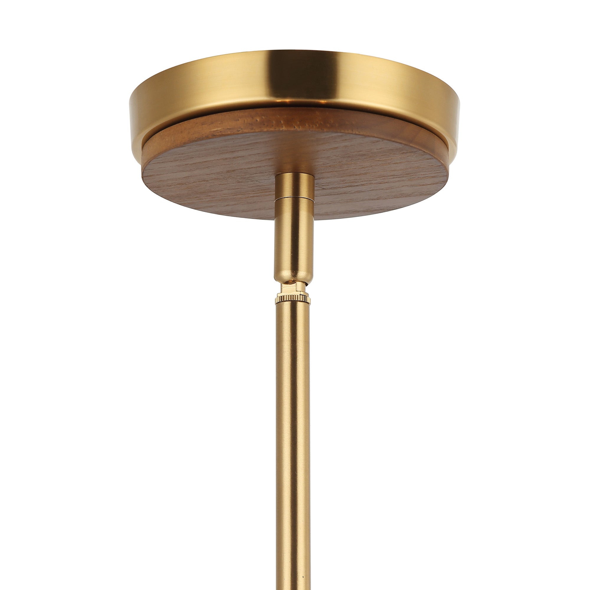 Desert Flyer 3 Light Foyer - Satin Brass/Medium Walnut