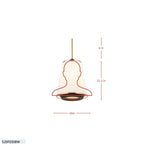 Desert Flyer 3 Light Foyer - Satin Brass/Medium Walnut