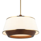 Desert Flyer 6 Light Pendant - Satin Brass/Medium Walnut