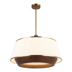 Desert Flyer 6 Light Pendant - Satin Brass/Medium Walnut