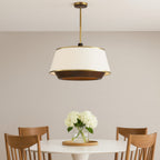 Desert Flyer 6 Light Pendant - Satin Brass/Medium Walnut