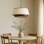 Desert Flyer 6 Light Pendant - Satin Brass/Medium Walnut