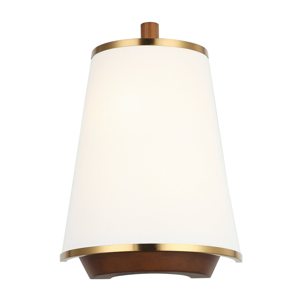 Desert Flyer 2 Light Sconce - Satin Brass/Medium Walnut