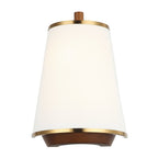 Desert Flyer 2 Light Sconce - Satin Brass/Medium Walnut
