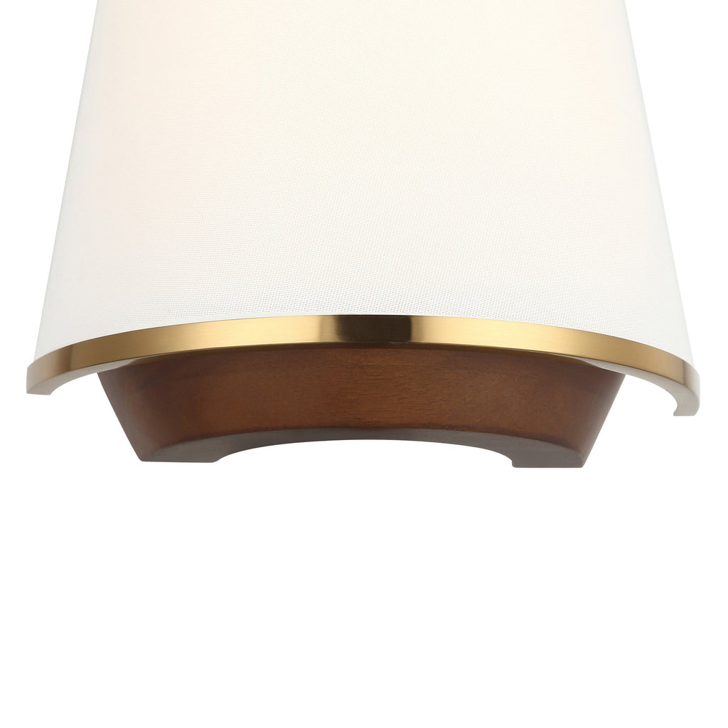 Desert Flyer 2 Light Sconce - Satin Brass/Medium Walnut