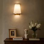 Desert Flyer 2 Light Sconce - Satin Brass/Medium Walnut
