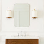 Desert Flyer 2 Light Sconce - Satin Brass/Medium Walnut
