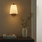 Desert Flyer 2 Light Sconce - Satin Brass/Medium Walnut