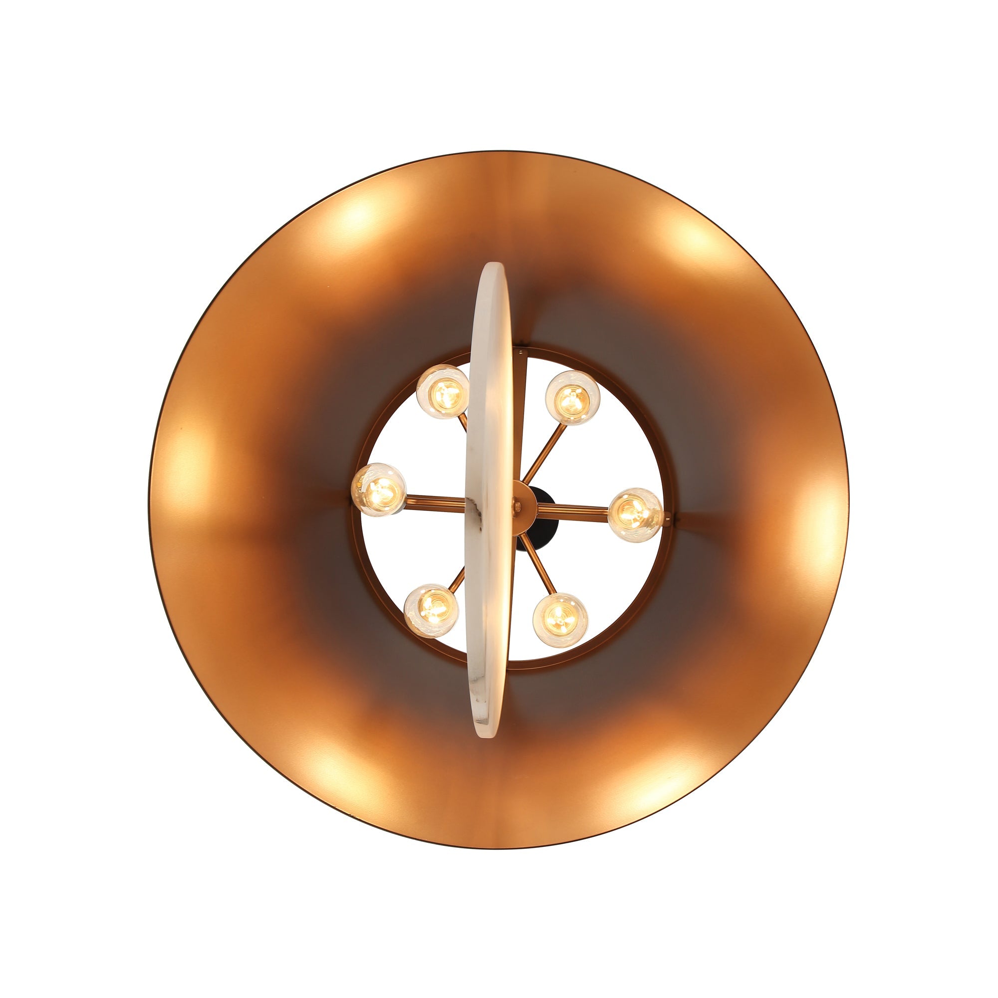 Rock On 6 Light Pendant - Brontourage/Matte Black