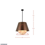 Rock On 6 Light Pendant - Brontourage/Matte Black