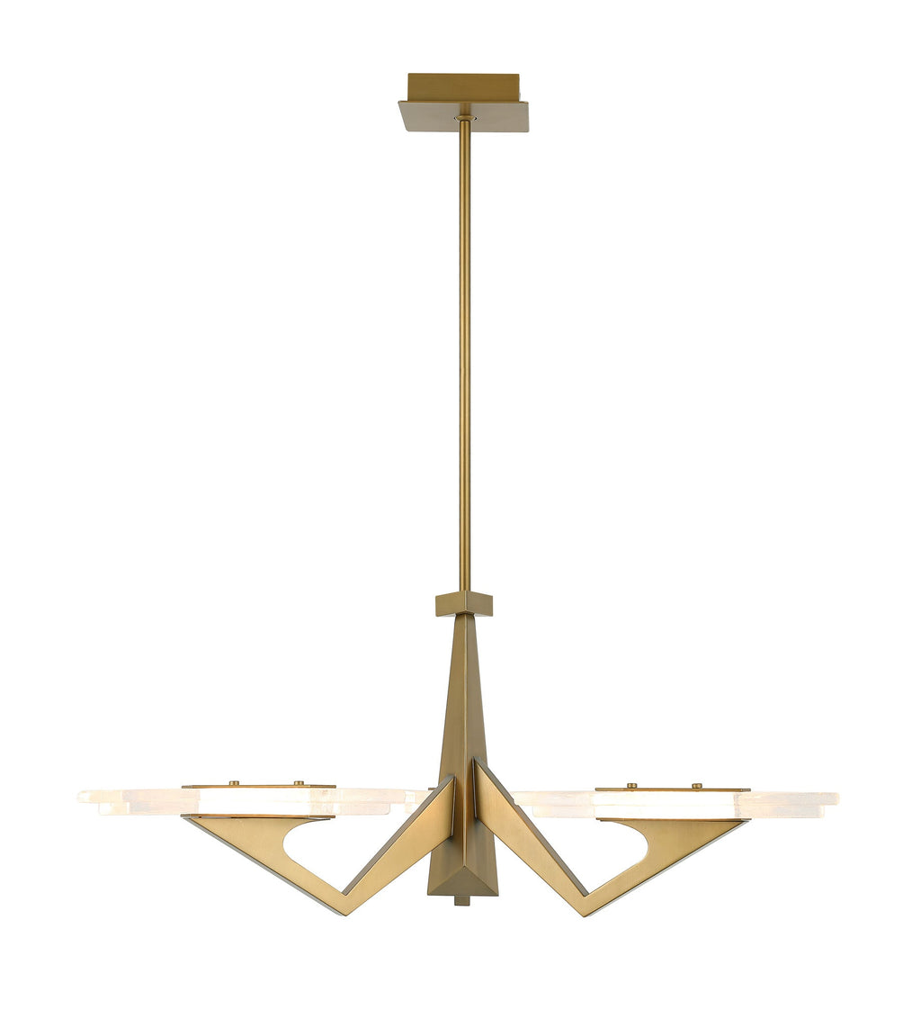 Down the Wrong Path 3 Light Pendant - Brass Kisser