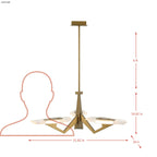 Down the Wrong Path 3 Light Pendant - Brass Kisser