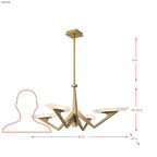 Down the Wrong Path 4 Light Pendant - Brass Kisser