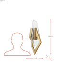 Down the Wrong Path 1 Light Sconce - Brass Kisser
