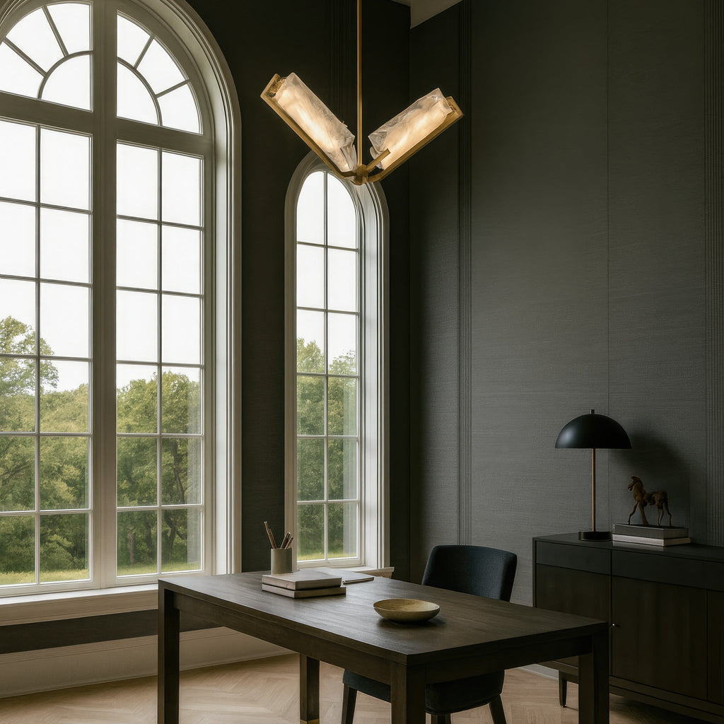 Mingle 3 Light Chandelier - Satin Brass