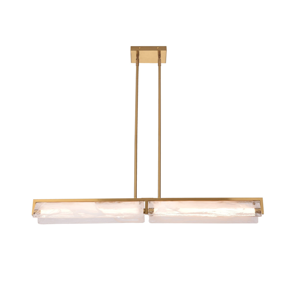 Mingle 2 Light Medium Linear - Satin Brass