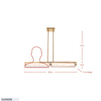 Mingle 2 Light Medium Linear - Satin Brass