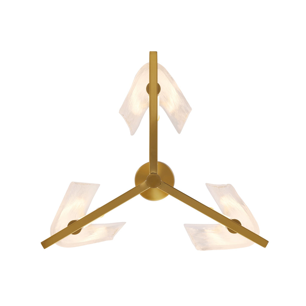 Mingle 3 Light Pendant - Satin Brass