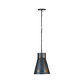 Brasserie 1 Light Mini Pendant - Blackened Zinc/Heritage Bronze