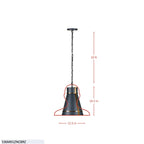 Brasserie 1 Light Mini Pendant - Blackened Zinc/Heritage Bronze