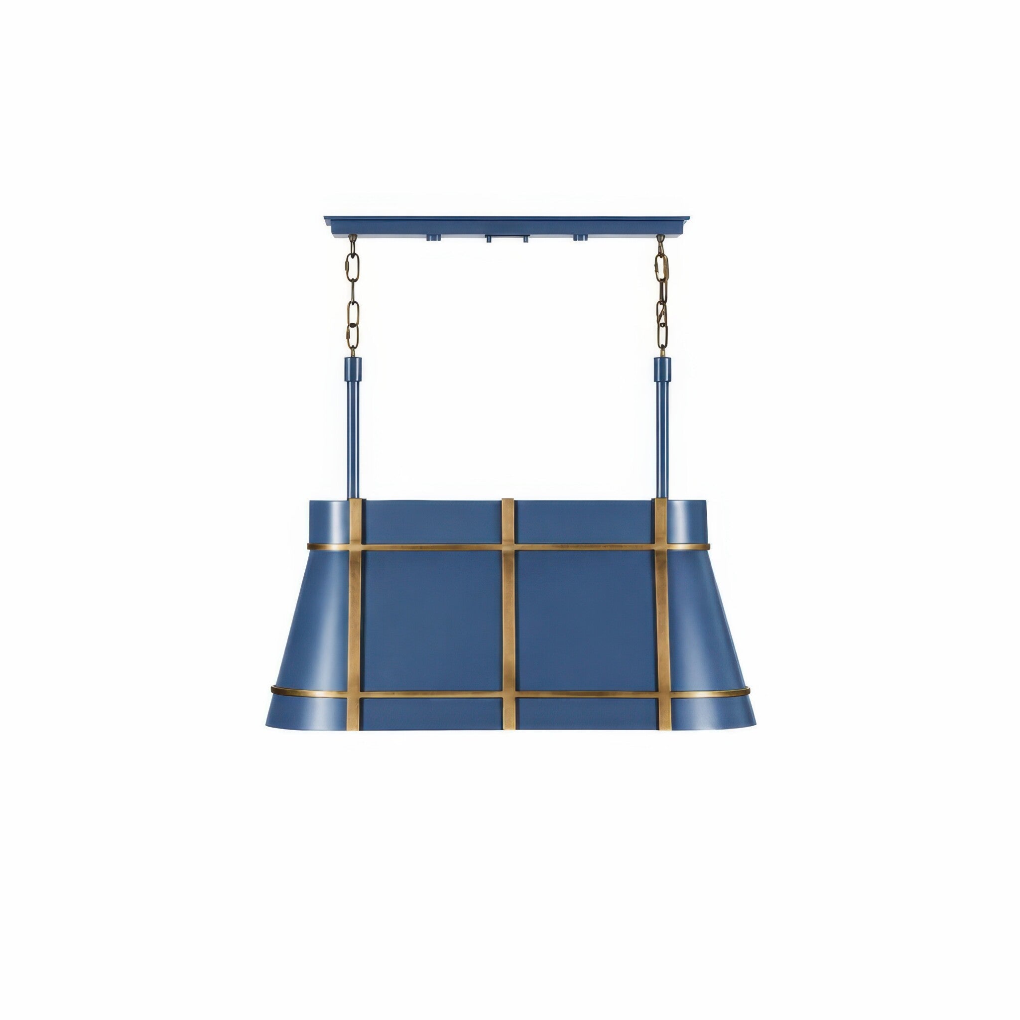 Brasserie 3 Light Linear - French Blue/Heritage Bronze