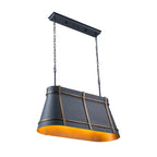 Brasserie 3 Light Linear - Blackened Zinc/Heritage Bronze