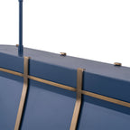 Brasserie 4 Light Linear - French Blue/Heritage Bronze