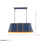 Brasserie 4 Light Linear - French Blue/Heritage Bronze