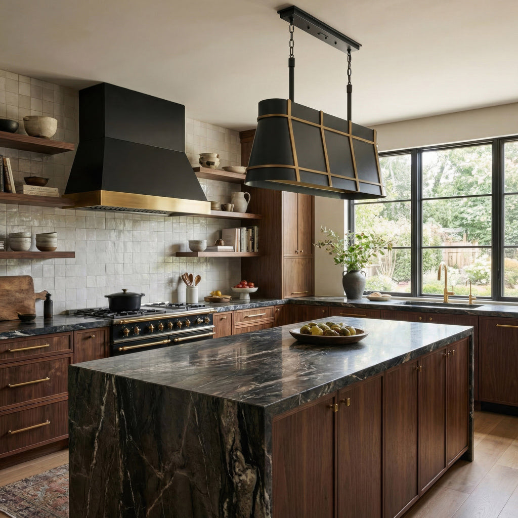Brasserie 4 Light Linear - Blackened Zinc/Heritage Bronze