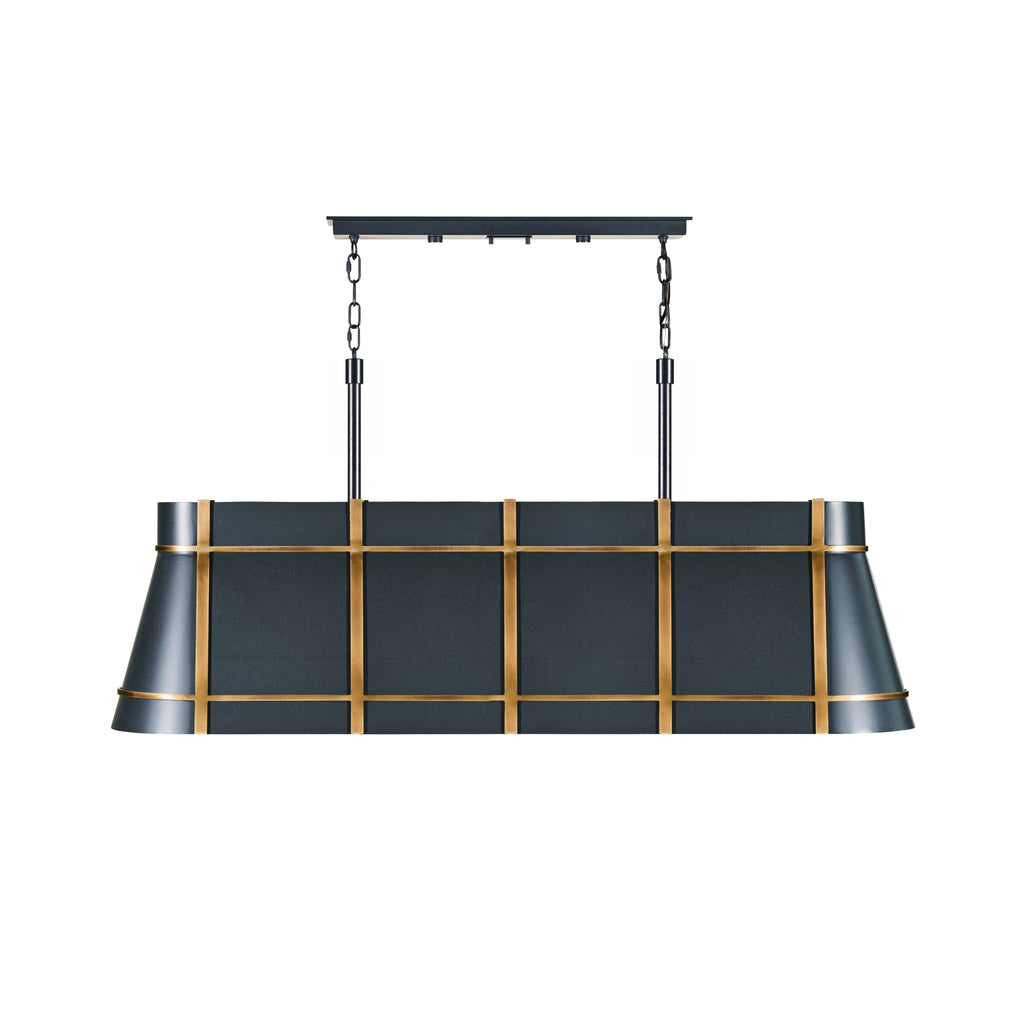 Brasserie 5 Light Linear - Blackened Zinc/Heritage Bronze