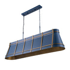 Brasserie 6 Light Linear - French Blue/Heritage Bronze