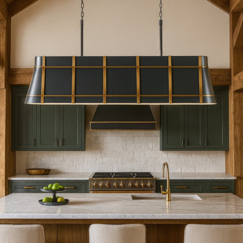 Brasserie 6 Light Linear - Blackened Zinc/Heritage Bronze