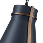 Brasserie 1 Light Pendant - Blackened Zinc/Heritage Bronze