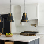 Brasserie 1 Light Pendant - Blackened Zinc/Heritage Bronze