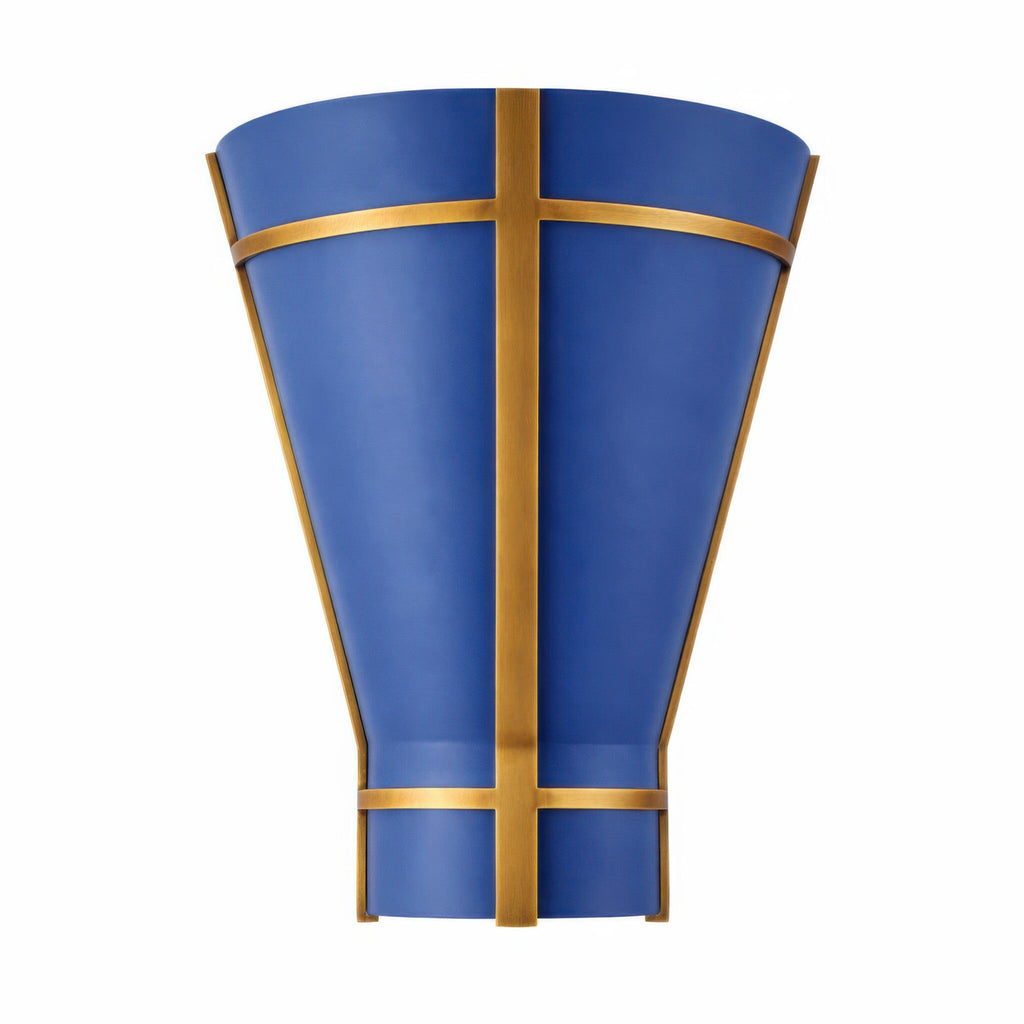 Brasserie 1 Light Sconce - French Blue/Heritage Bronze