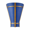 Brasserie 1 Light Sconce - French Blue/Heritage Bronze