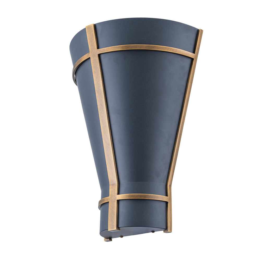 Brasserie 1 Light Sconce - Blackened Zinc/Heritage Bronze