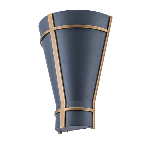 Brasserie 1 Light Sconce - Blackened Zinc/Heritage Bronze