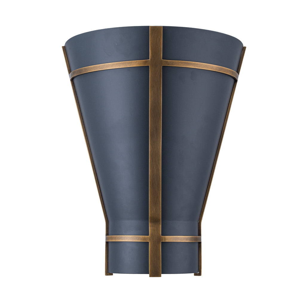 Brasserie 1 Light Sconce - Blackened Zinc/Heritage Bronze