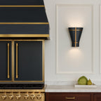 Brasserie 1 Light Sconce - Blackened Zinc/Heritage Bronze