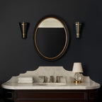 Brasserie 1 Light Sconce - Blackened Zinc/Heritage Bronze