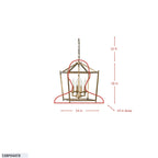 Gridlock 4 Light Pendant - Antique Bronze