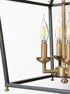 Gridlock 4 Light Pendant - Heritage Black/Antique Bronze